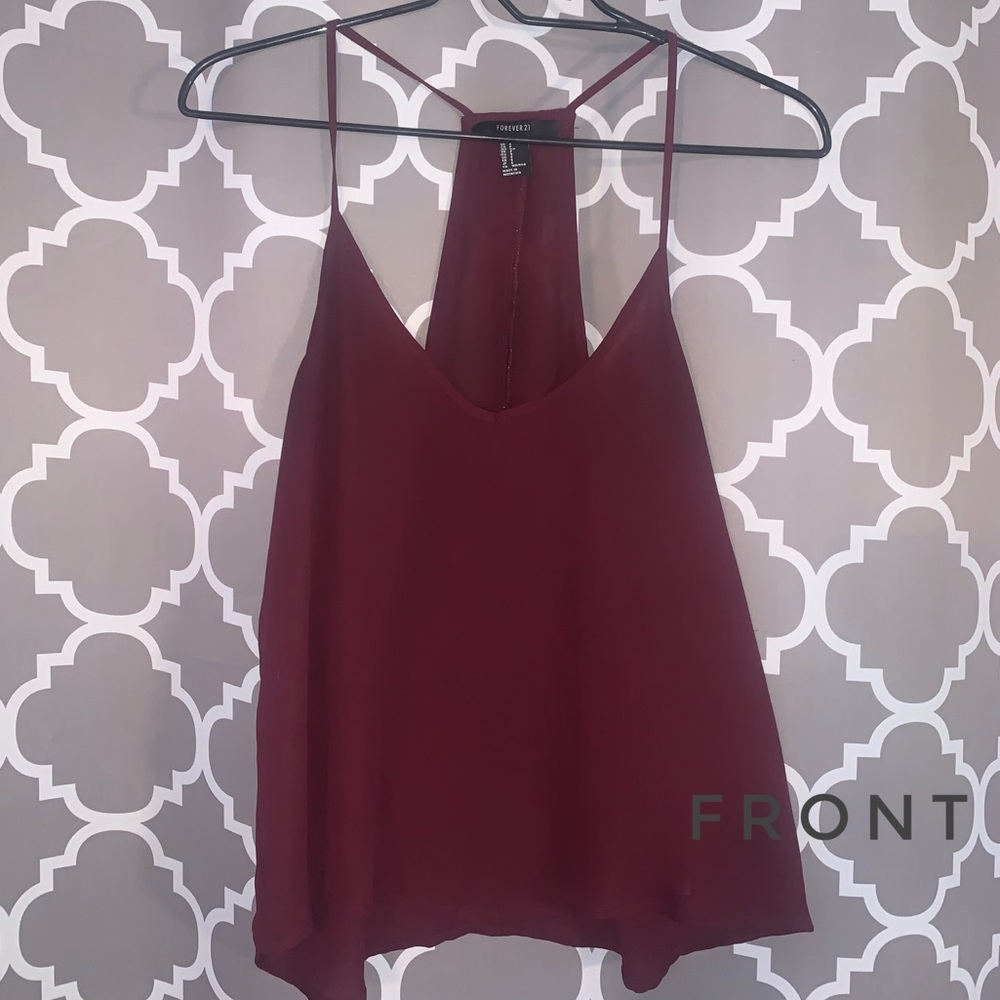 Burgundy top